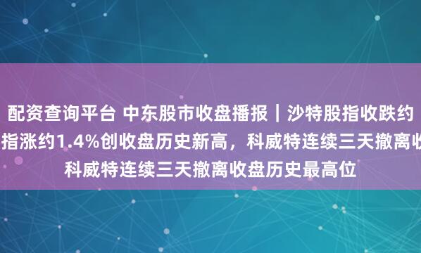 配资查询平台 中东股市收盘播报｜沙特股指收跌约0.7%，埃及股指涨约1.4%创收盘历史新高，科威特连续三天撤离收盘历史最高位