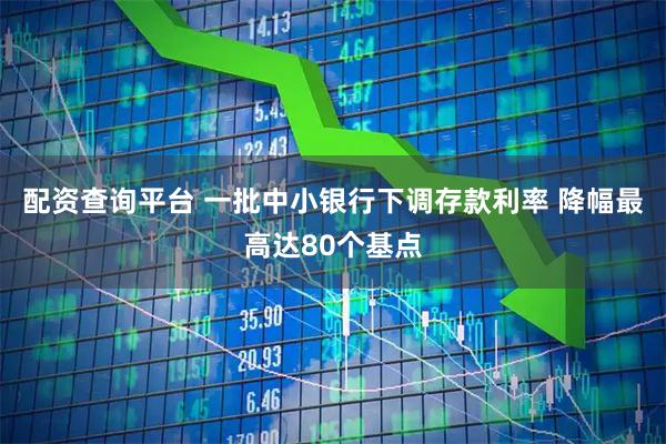 配资查询平台 一批中小银行下调存款利率 降幅最高达80个基点